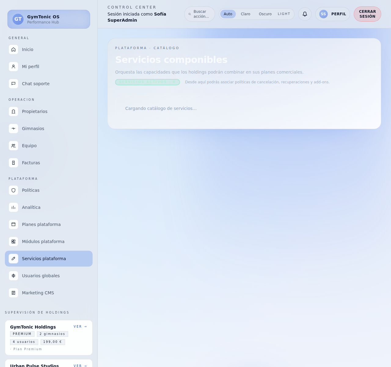 Servicios de plataforma
